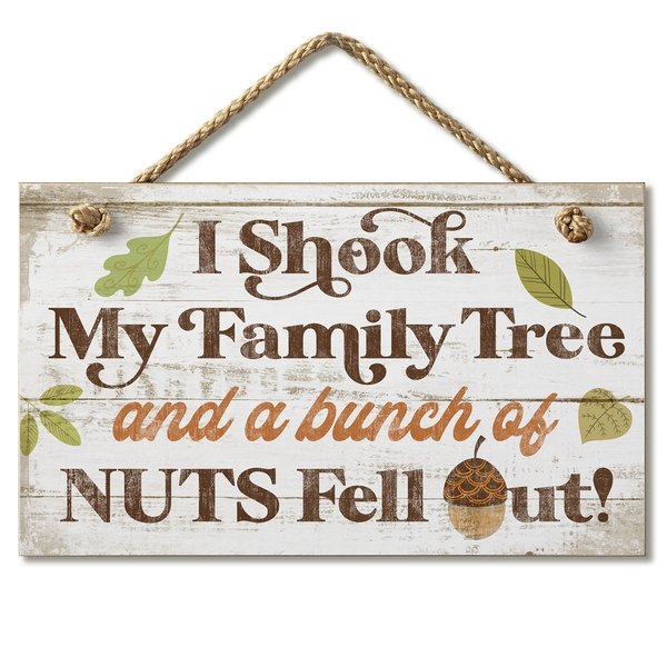 Highland Woodcrafters Family Tree Hanging Sign 9.5 x 5.5 4103168